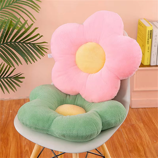 Cushion Flower Circular Shape Cloth with Soft Nap Office Classroom Chair Cushion Couch Pillow Bedroom Floor Winter Thick